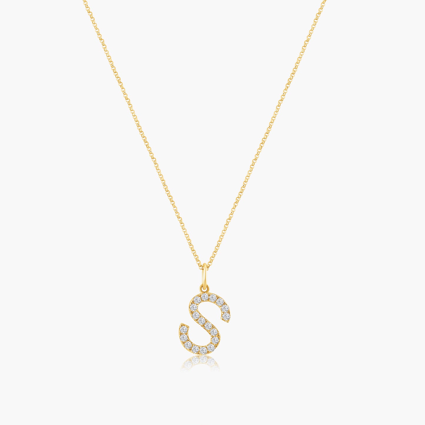 14K Yellow Gold Personalized Initial Pendant-P60626307