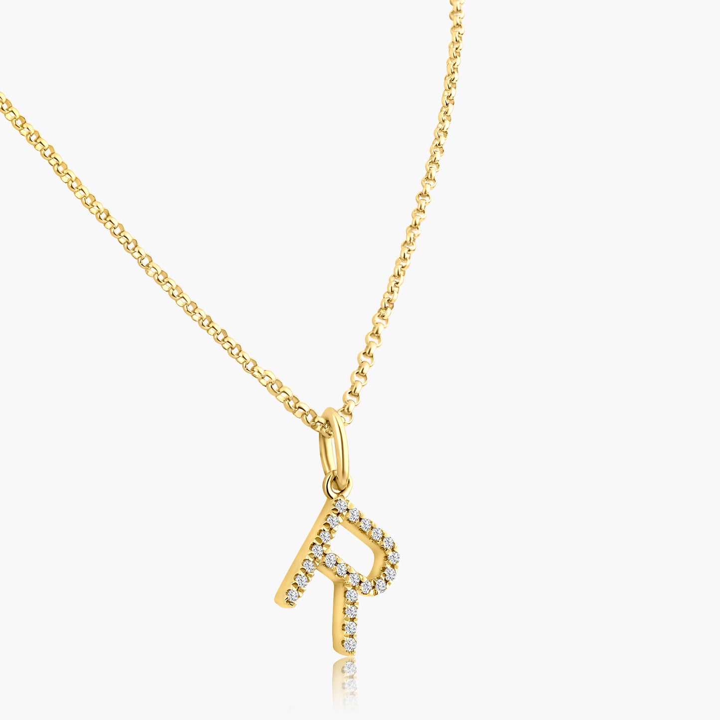 14K Yellow Gold Personalized Initial Pendant-P60626402