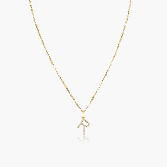 14K Yellow Gold Personalized Initial Pendant-P60626402