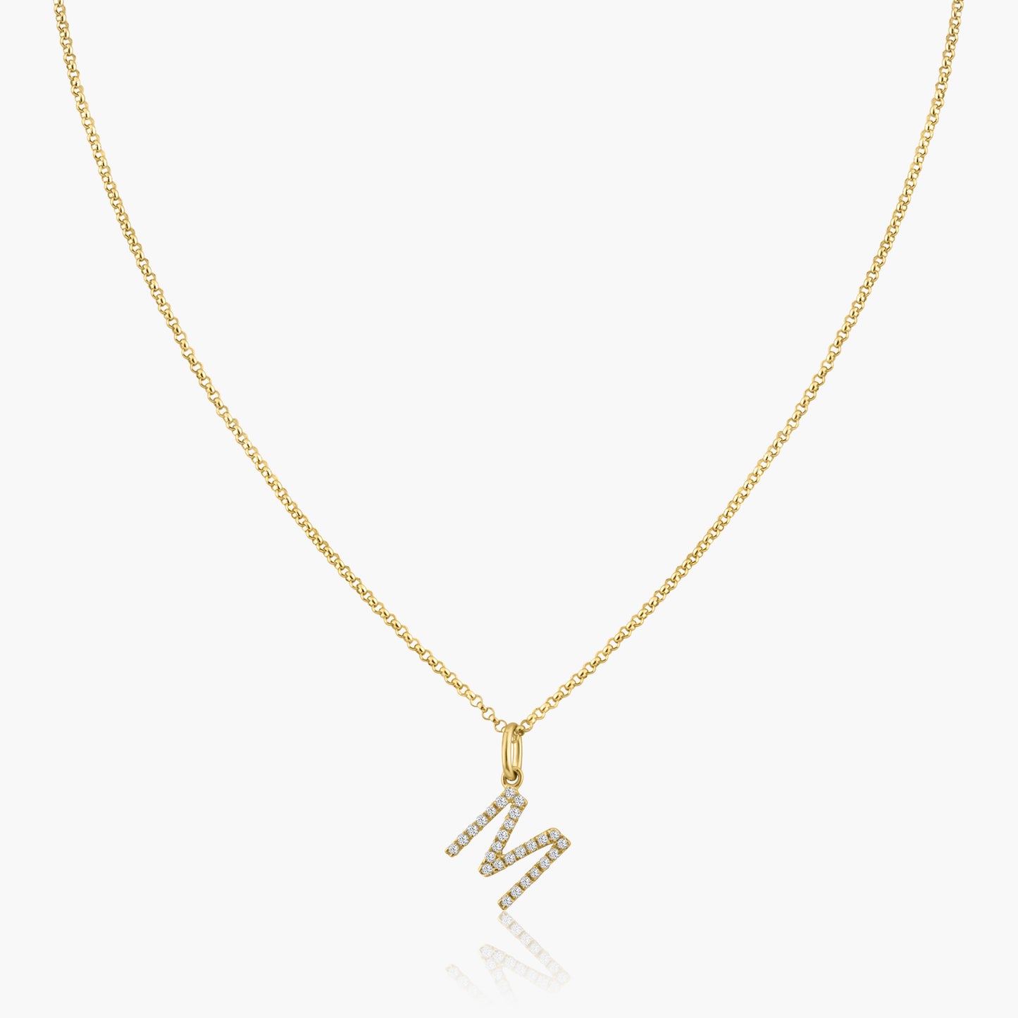 14K Yellow Gold Personalized Initial Pendant-P60626404