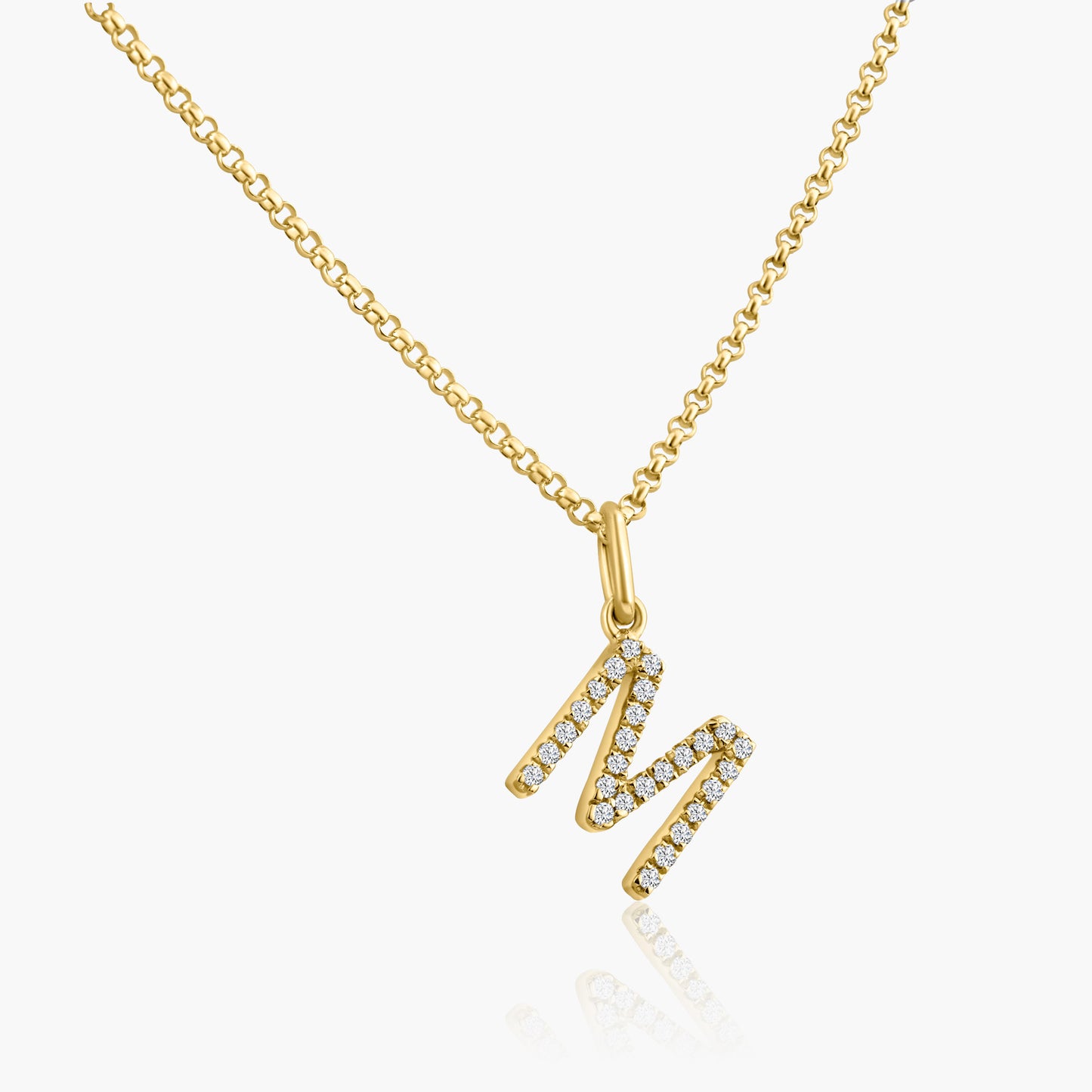 14K Yellow Gold Personalized Initial Pendant-P60626404