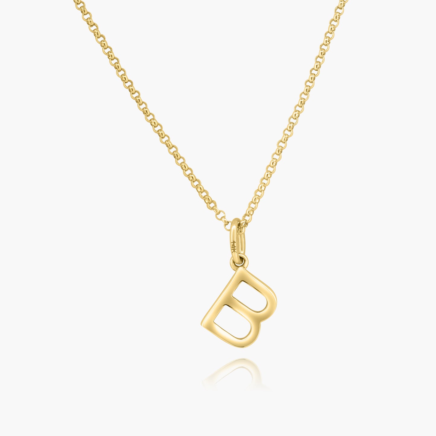 14K Yellow Gold Personalized Initial Pendant-P60648804