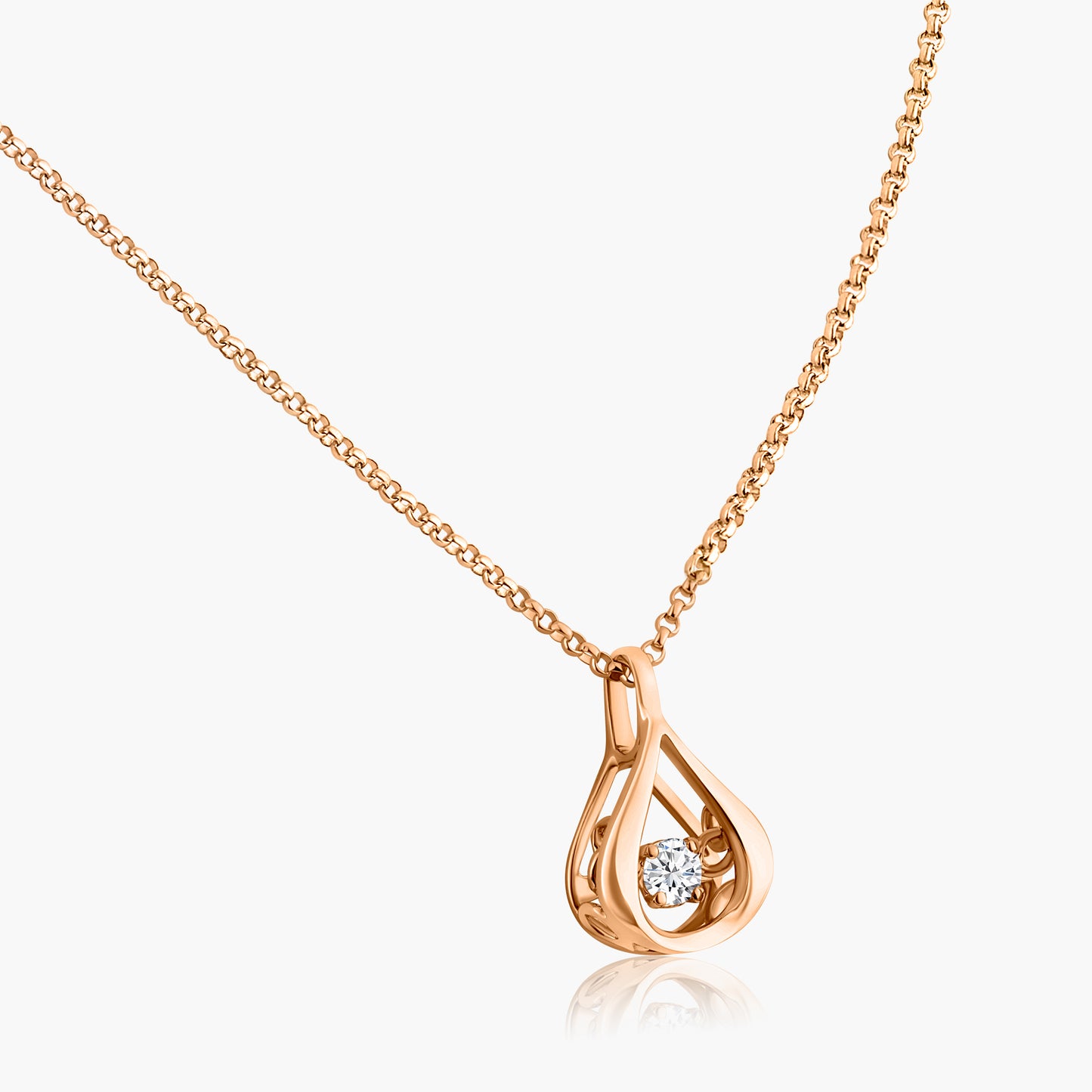 14K Rose Gold Dainty Pendant - PGP00582-ARVV