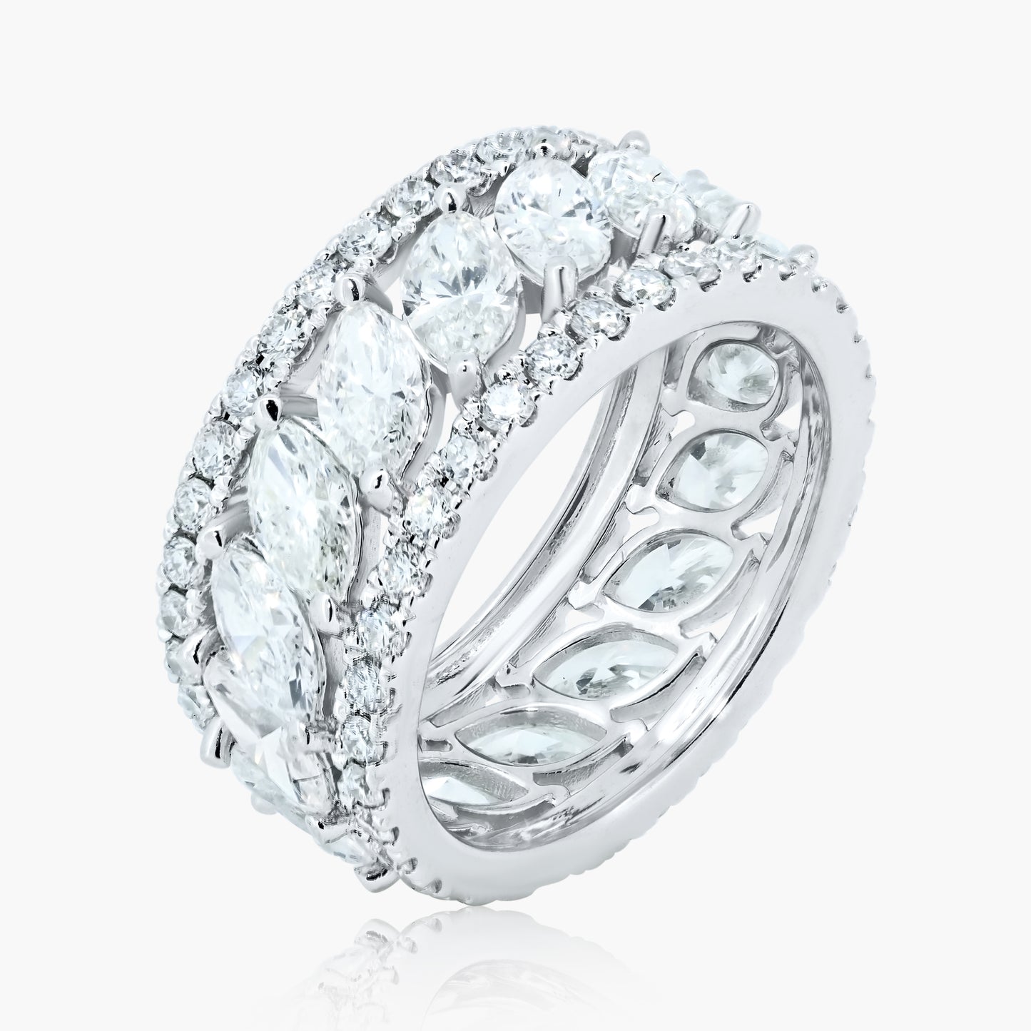 14K White Gold Eternity Ring - R00017