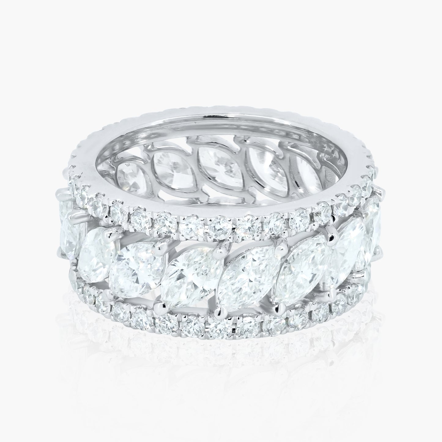 14K White Gold Eternity Ring - R00017