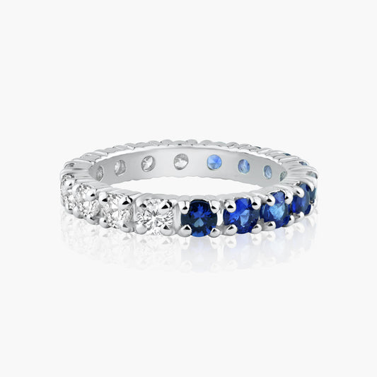 14K White Gold Colored Gemstone Ring-R05760DAB3