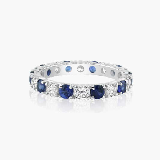 14K White Gold Colored Gemstone Ring-R05760DC-1