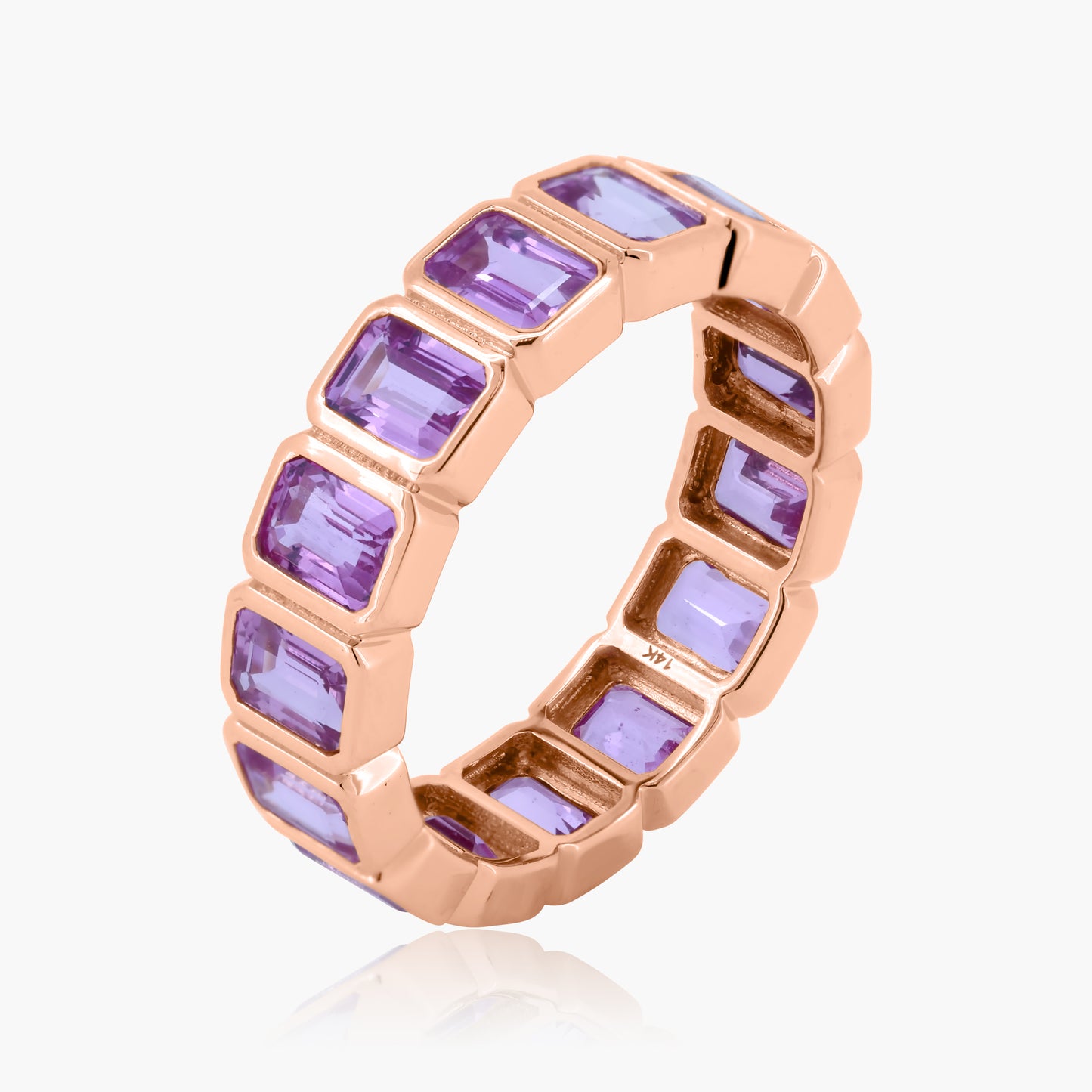 14K Rose Gold Colored Gemstone Ring - R06334