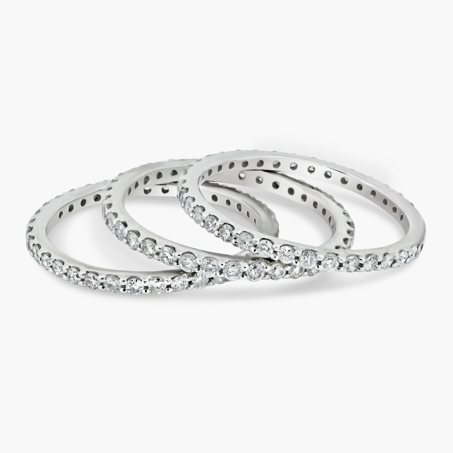 14K White Gold Stackable Ring (set of 3)-R100538AWB0A-3