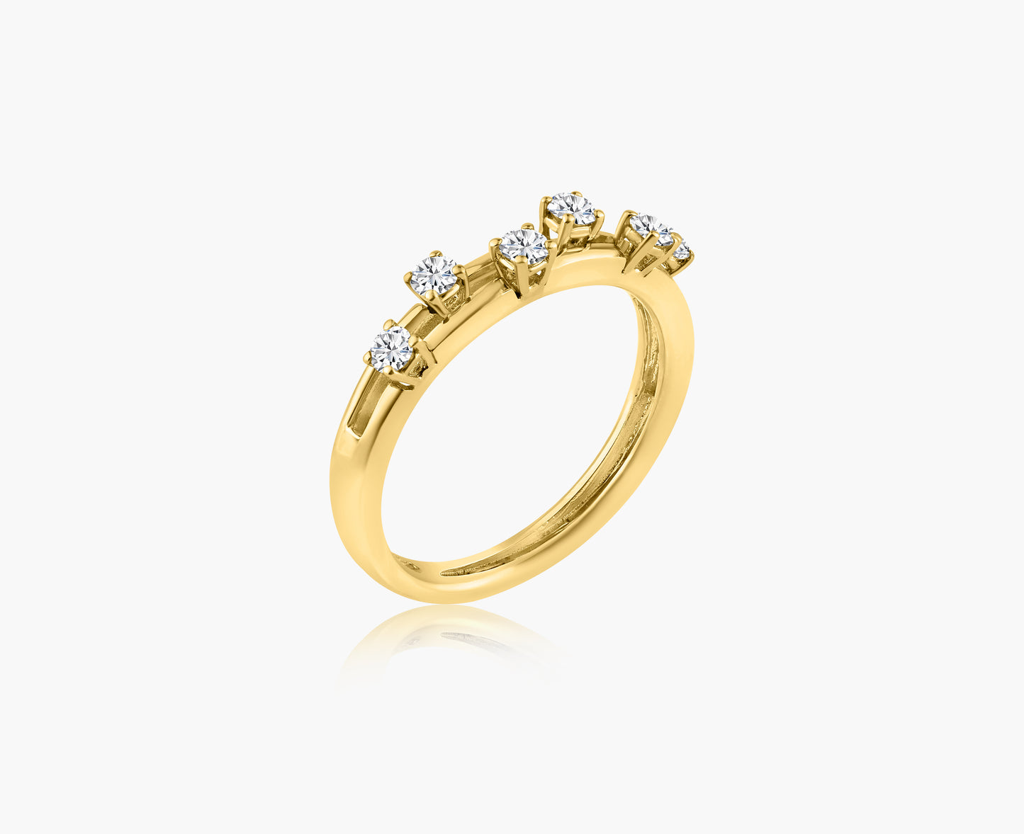 14K Yellow Gold Two Row Stackable Band - R110056AT