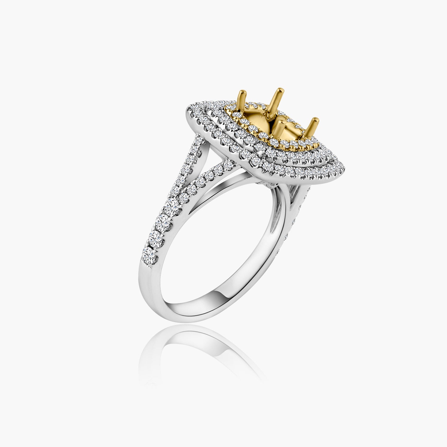 18K Two Tone Pave Diamond Statement Ring - R13383XD150AJK