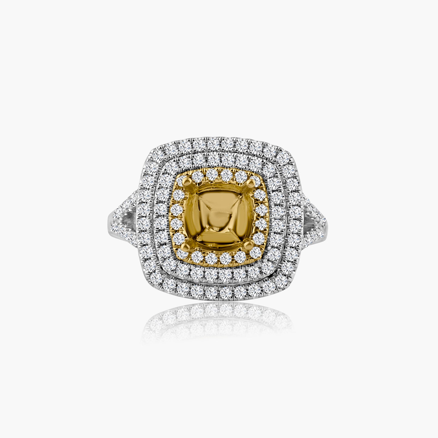 18K Two Tone Pave Diamond Statement Ring - R13383XD150AJK