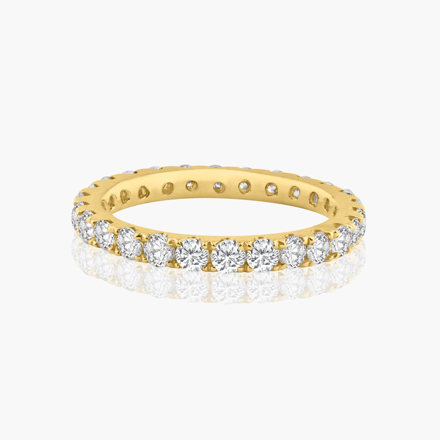 18K Yellow Gold Stackable Ring-R18873DB09