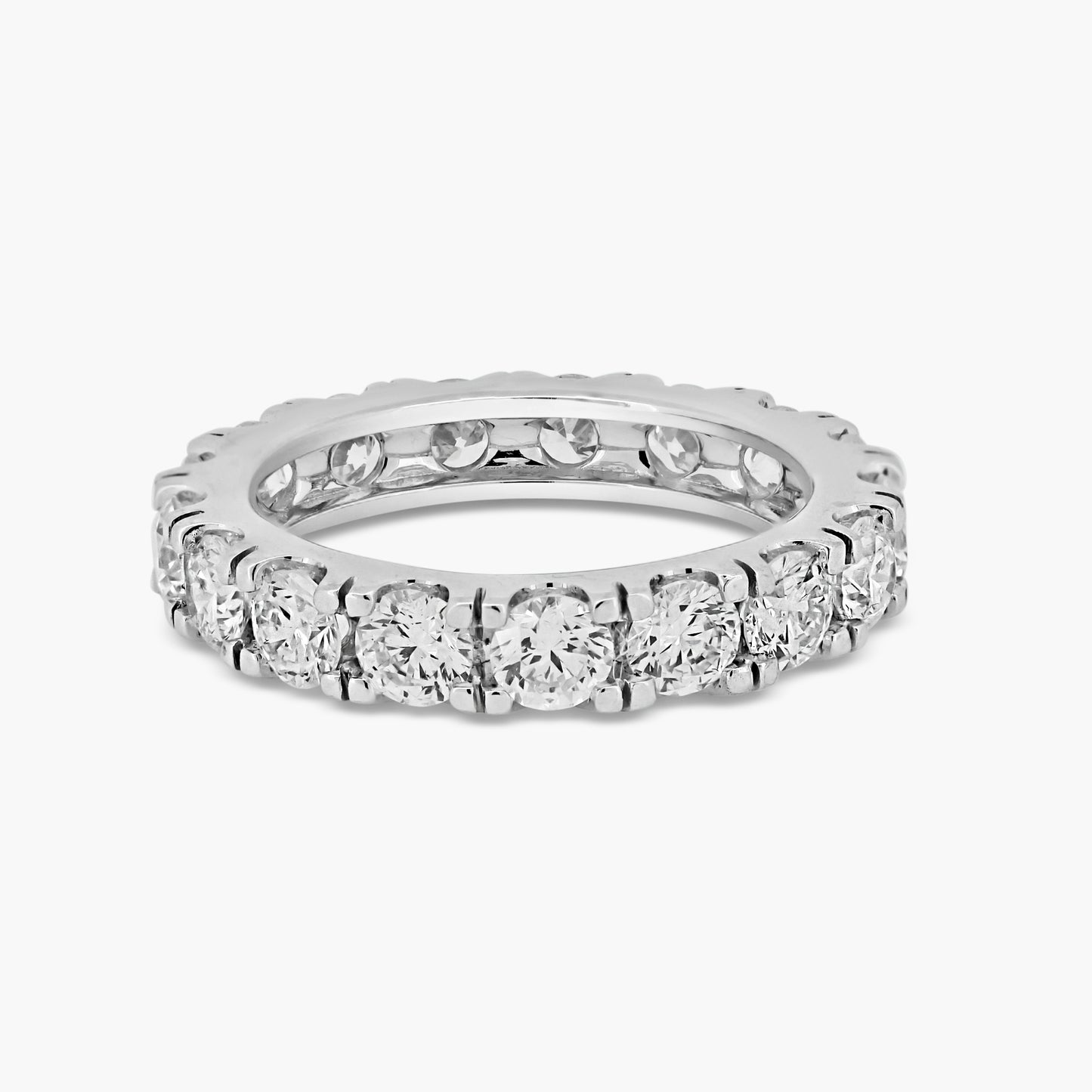 14K White Gold Round Diamond Eternity Band - R18873DGB