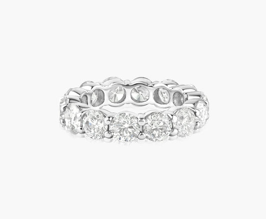 14K White Gold Round Diamond Eternity Band - R19486BBJ