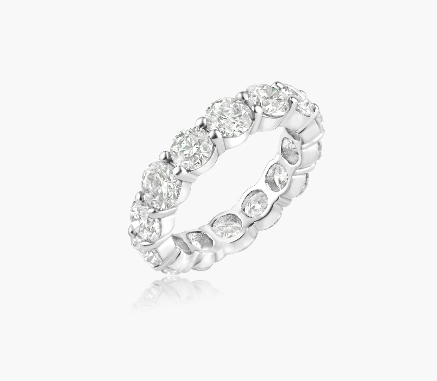 14K White Gold Round Diamond Eternity Band - R19486BBJ