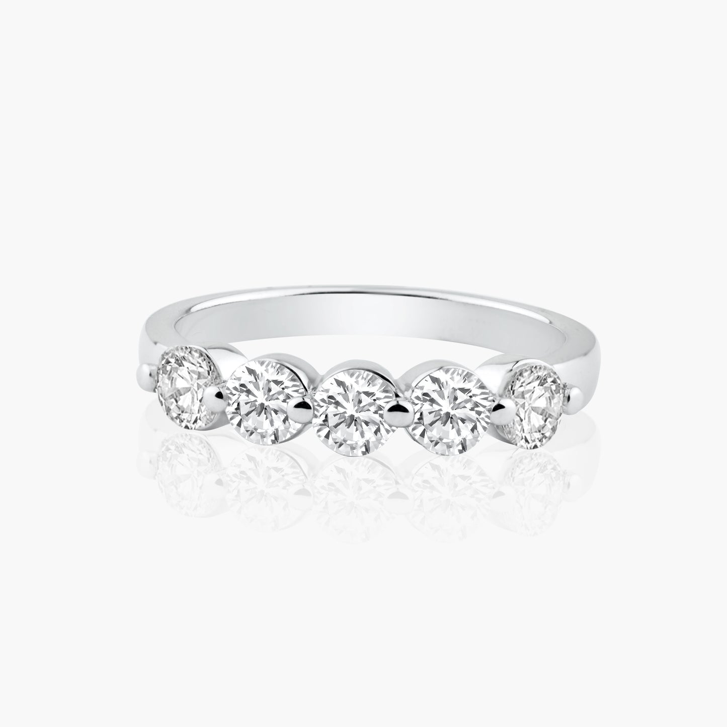 14K White Gold Round Diamond Band-R20283AI