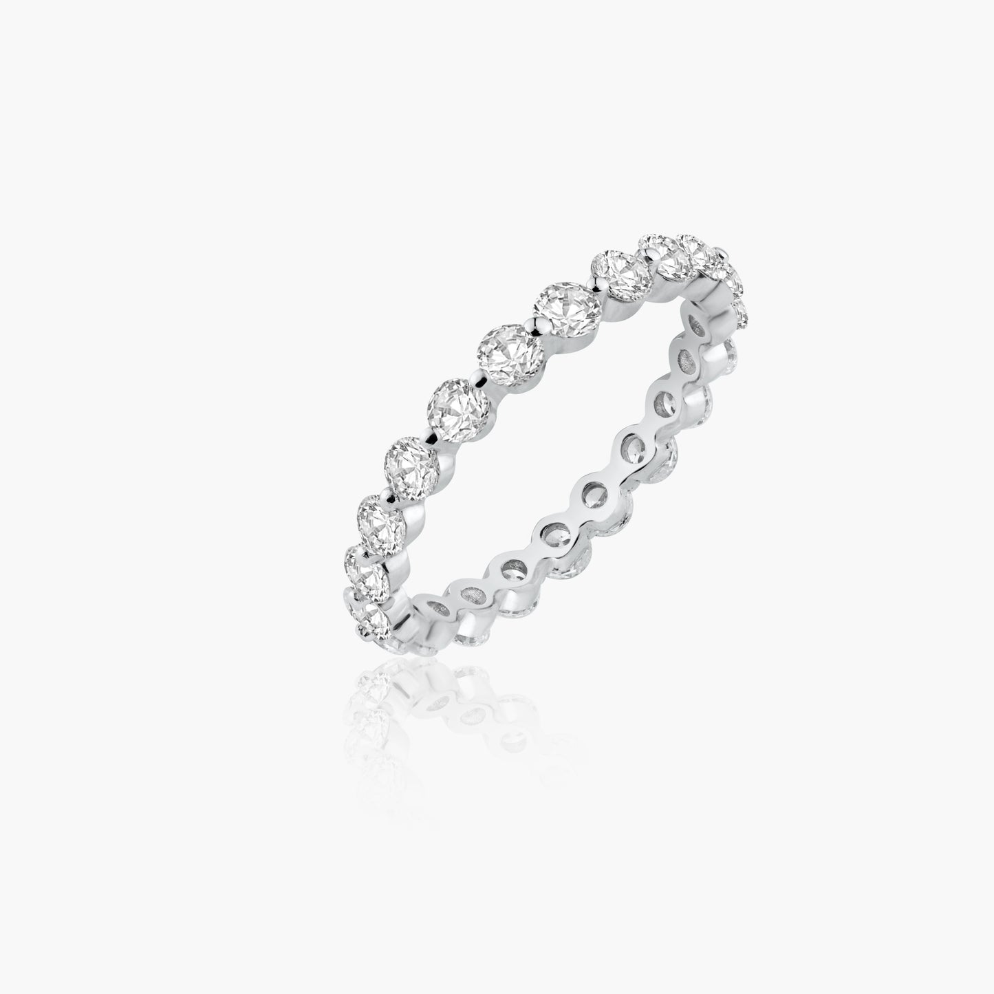 14K White Gold Dainty Eternity Band - R20283AY01