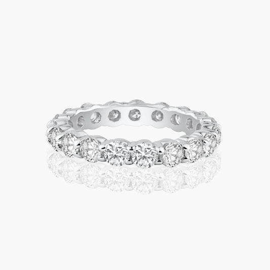 18K White Gold Round Diamond Eternity Band-R20283AZ