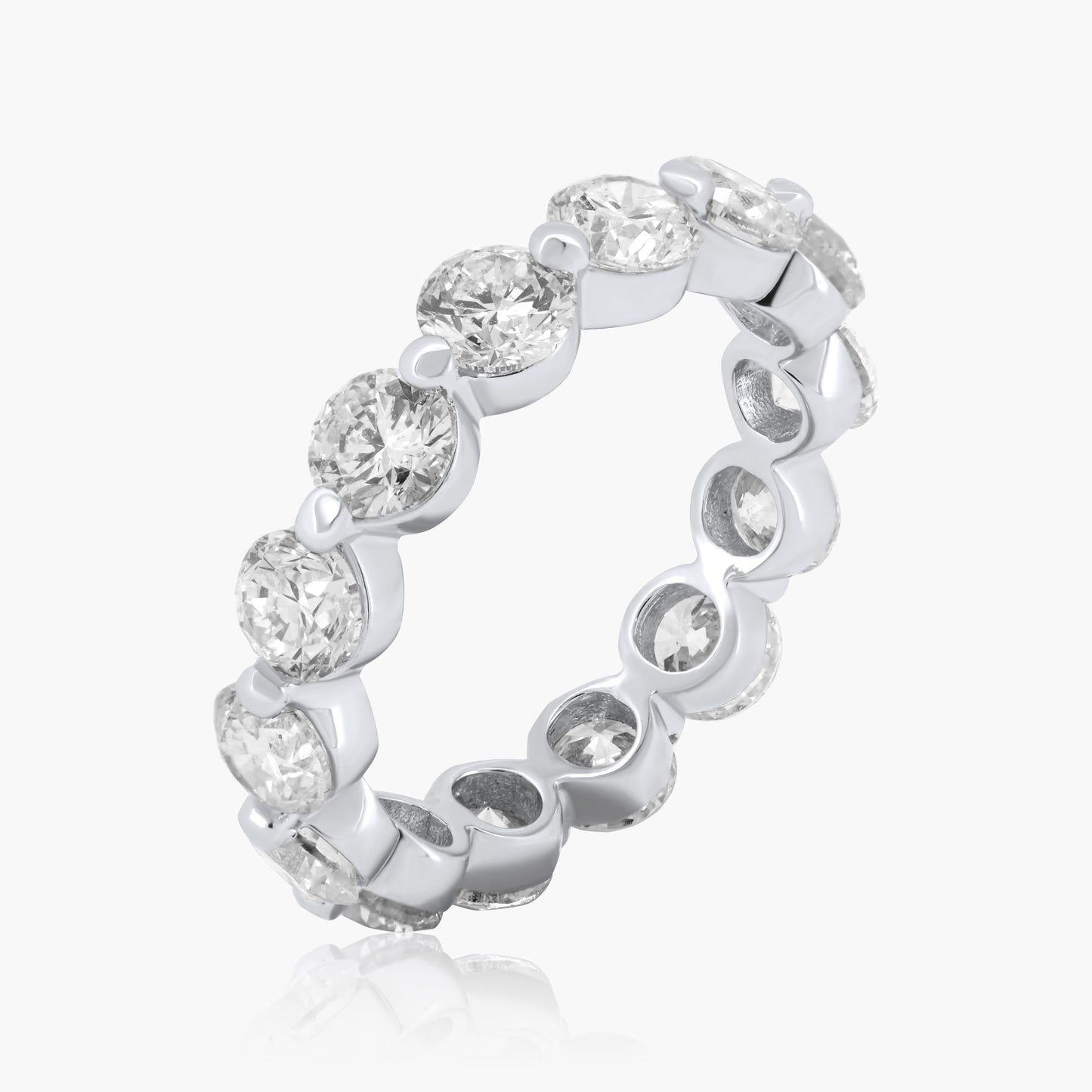 18K White Gold Round Diamond Eternity Band - R20283AAY