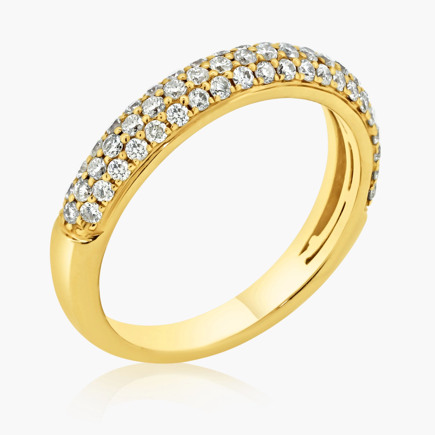 14K Yellow Gold Pave Diamond Stackable Ring - R21019DC