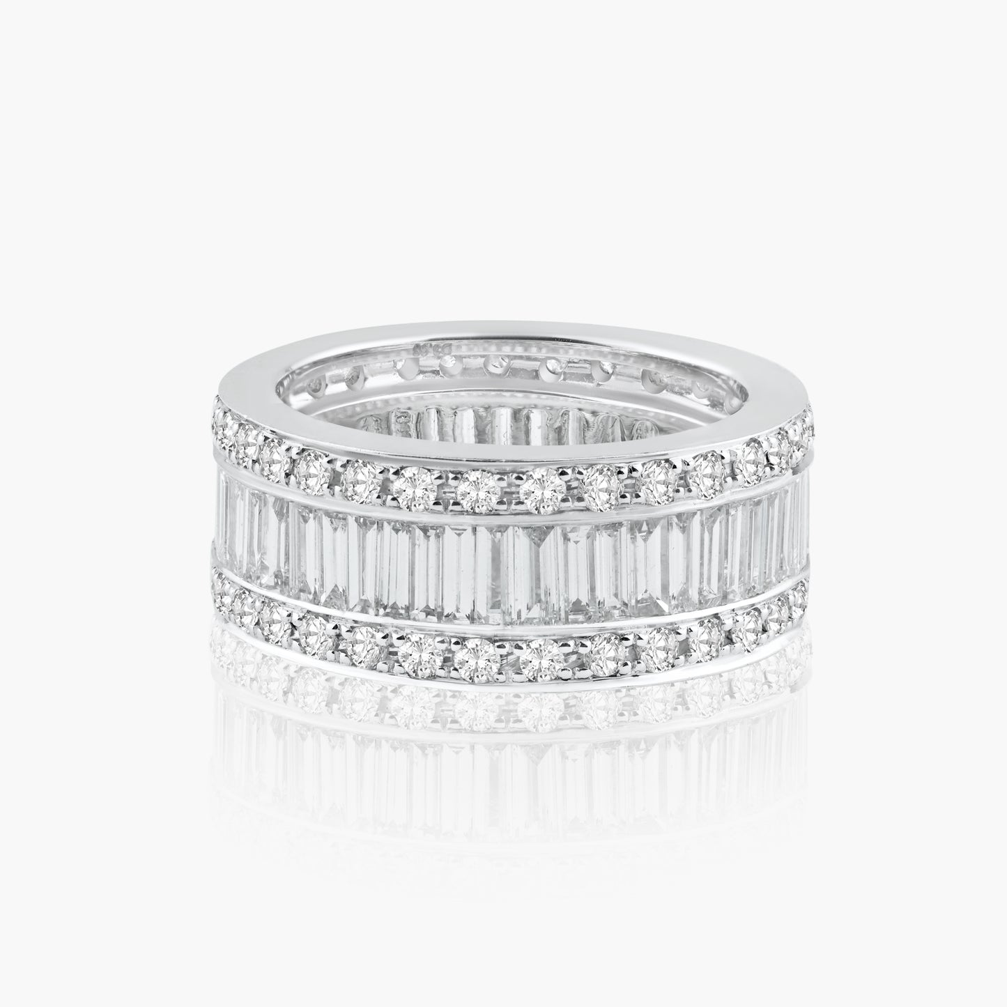 14K White Gold Baguette Band-R21694