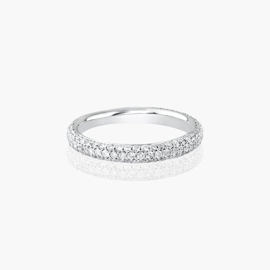 14K White Gold Dainty Pave Diamond Band-R24791MAC01-1