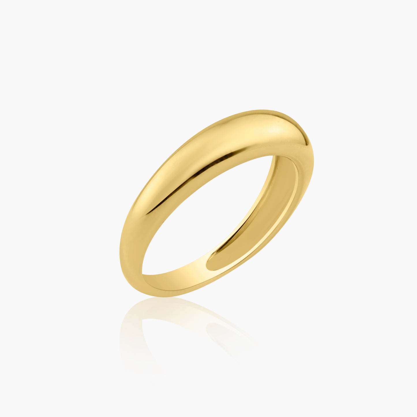 14K Yellow Gold Plain Dome Band-R60025105