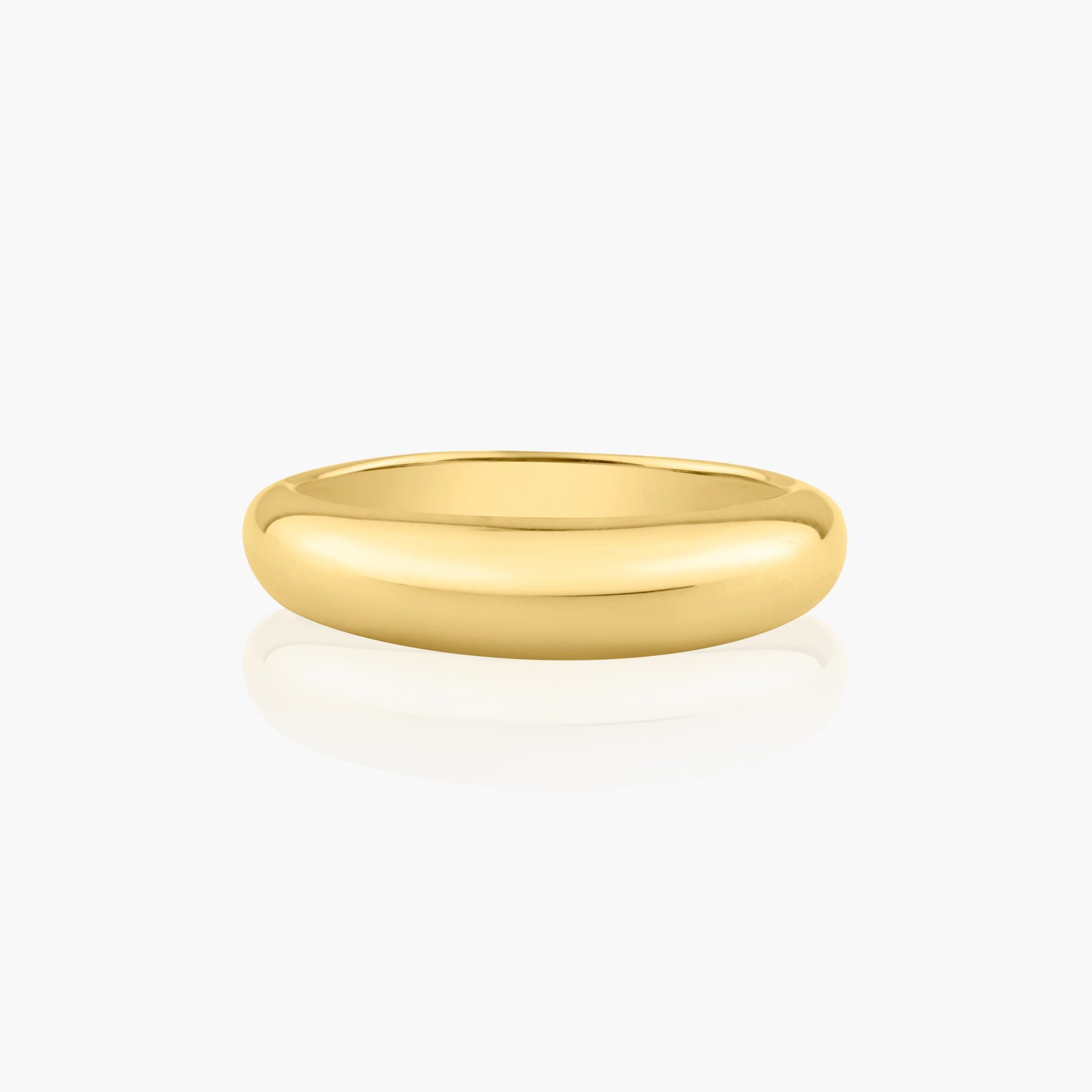 14K Yellow Gold Plain Dome Band-R60025105