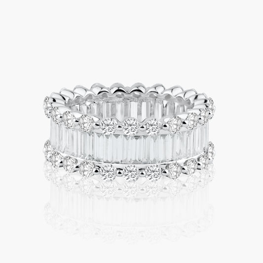 14K White Gold Baguette Band-R60415604