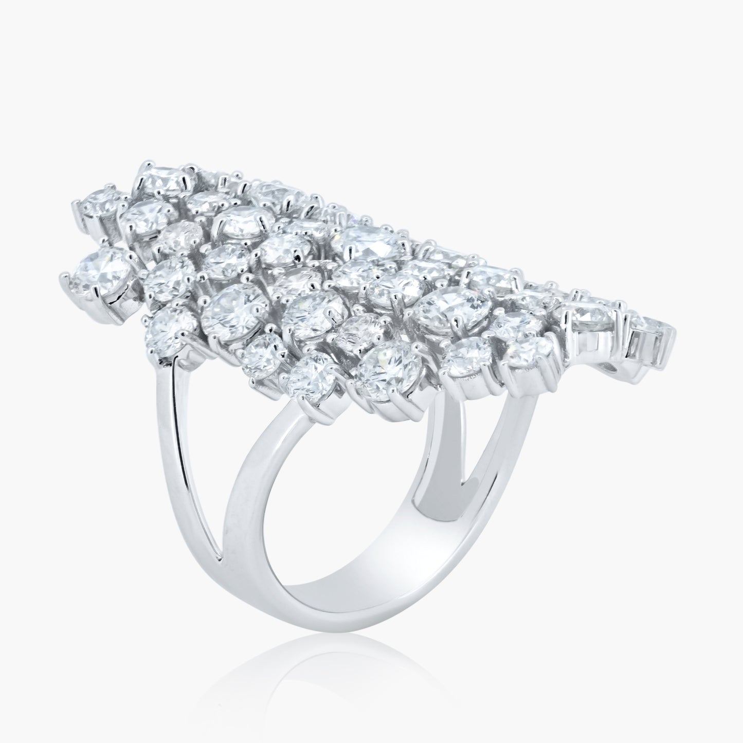 14K White Gold Statement Ring-R604511R01DC