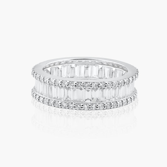 18K White Gold Baguette Band-R60548802