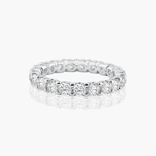 14K White Gold Round Diamond Eternity Band-R60456407