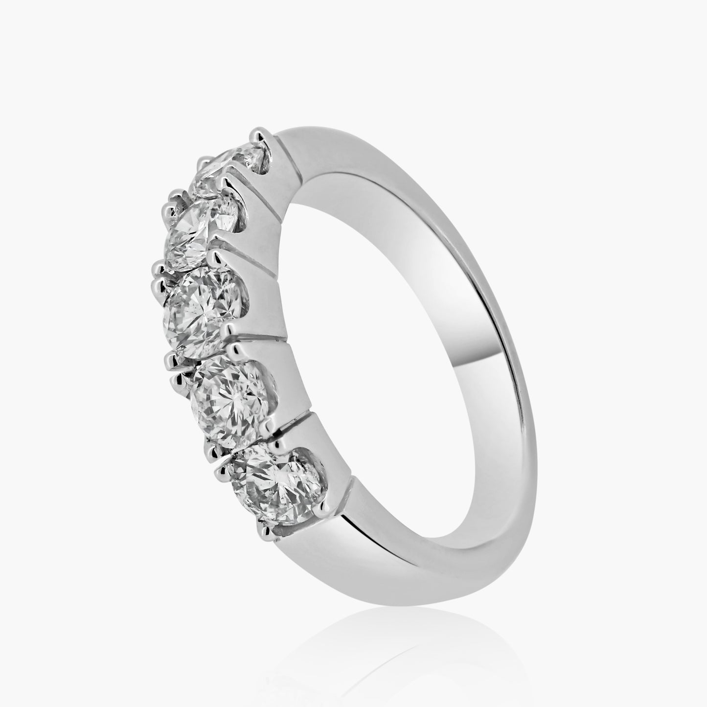 14K White Gold Round Diamond Band-R60456504