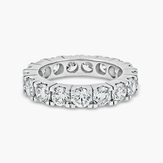 14K White Gold Round Diamond Eternity Band-R60456509