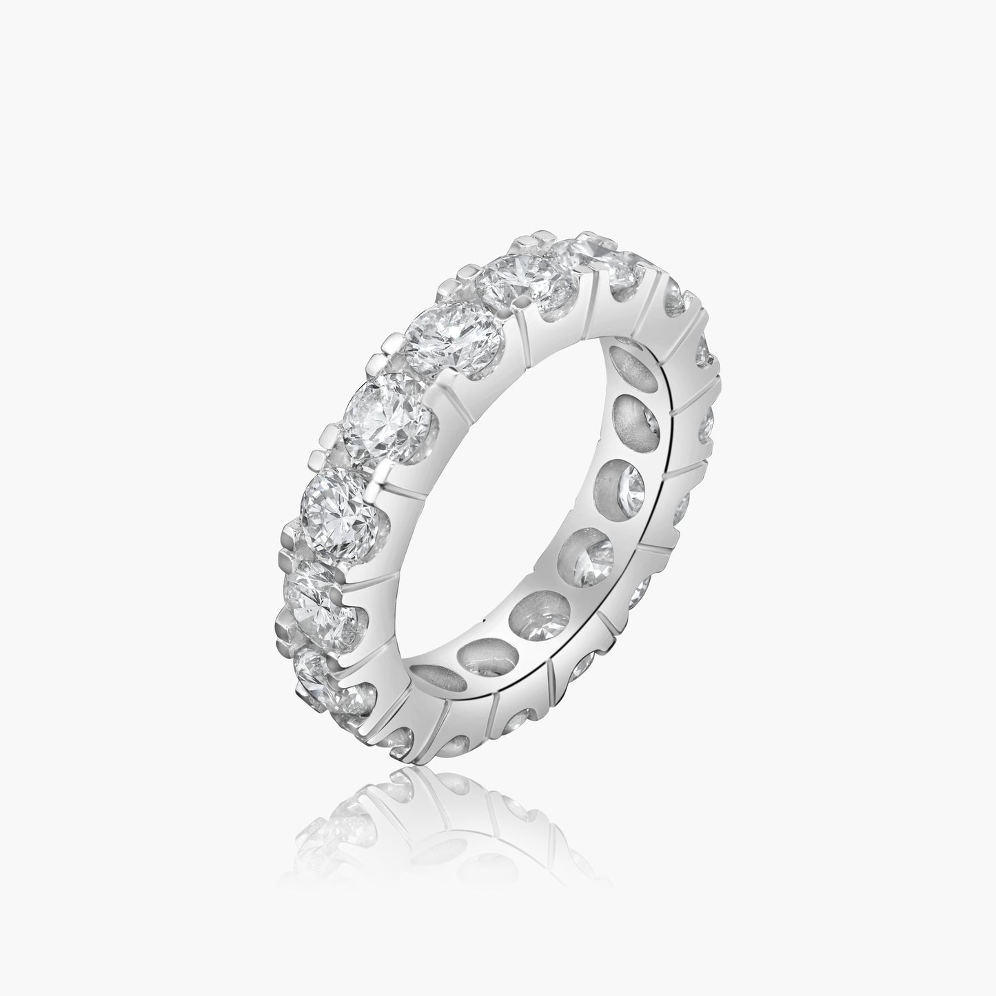 14K White Gold Round Diamond Eternity Band-R60456510