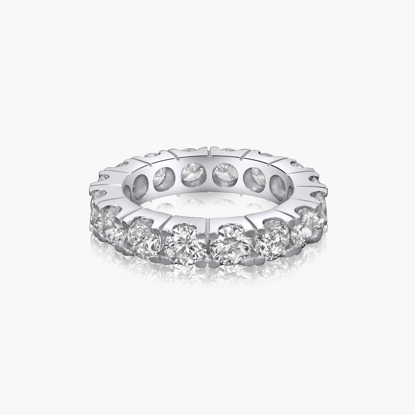 14K White Gold Round Diamond Eternity Band-R60456510