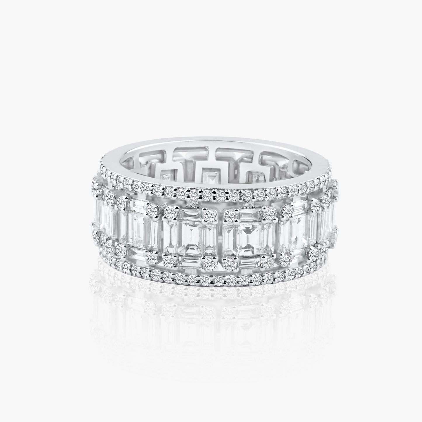 14K White Gold Baguette Band - R60459804