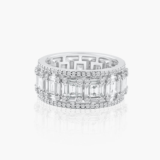 14K White Gold Baguette Band - R60459804