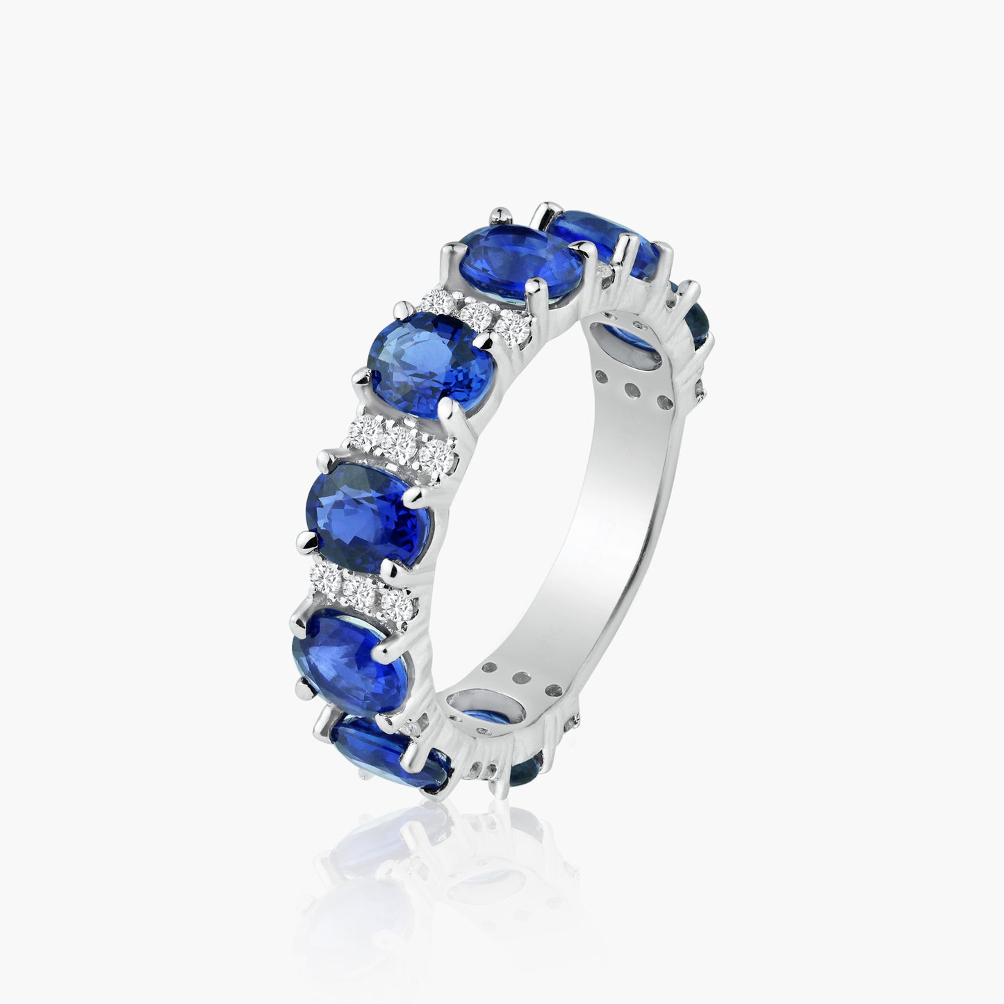 14K White Gold Colored Gemstone Ring-R60472002