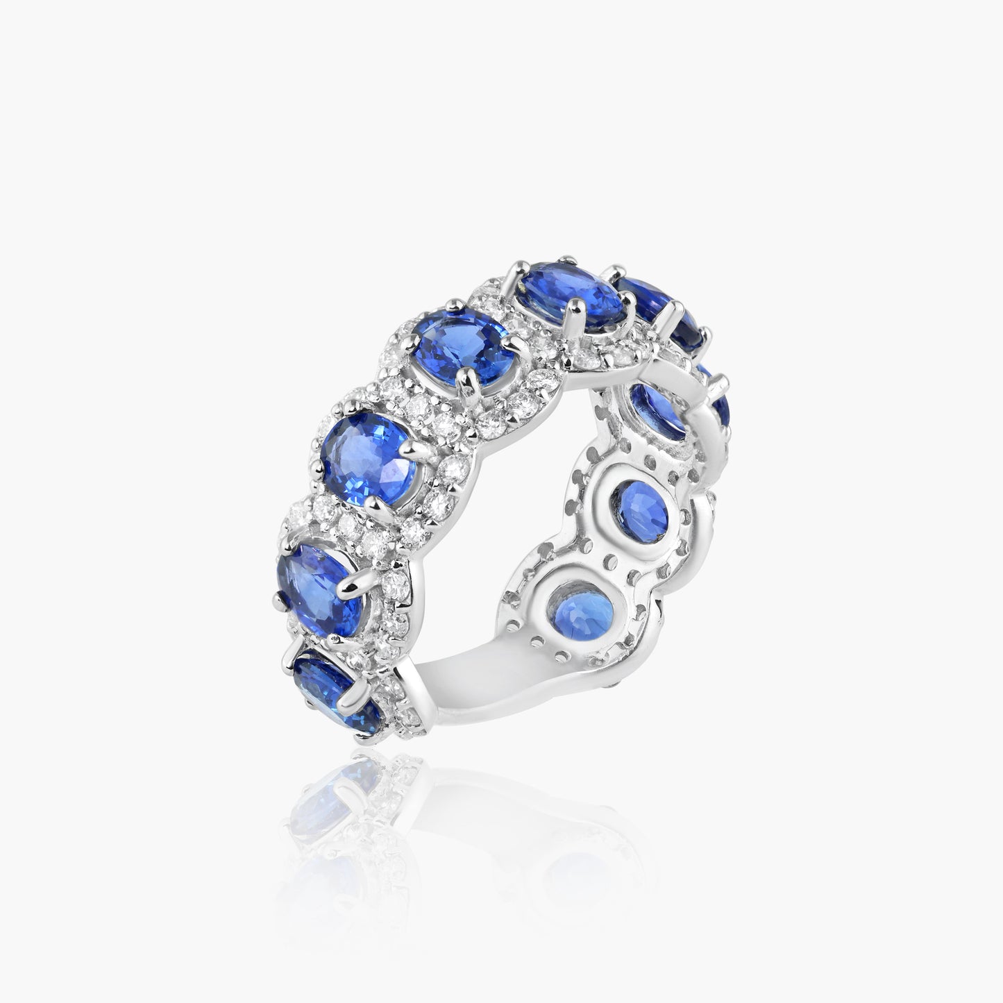 14K White Gold Colored Gemstone Ring-R60472003