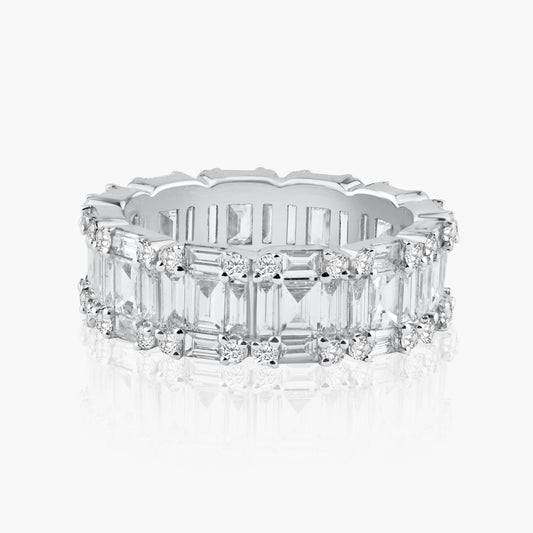 14K White Gold Baguette Eternity Band-R60506202