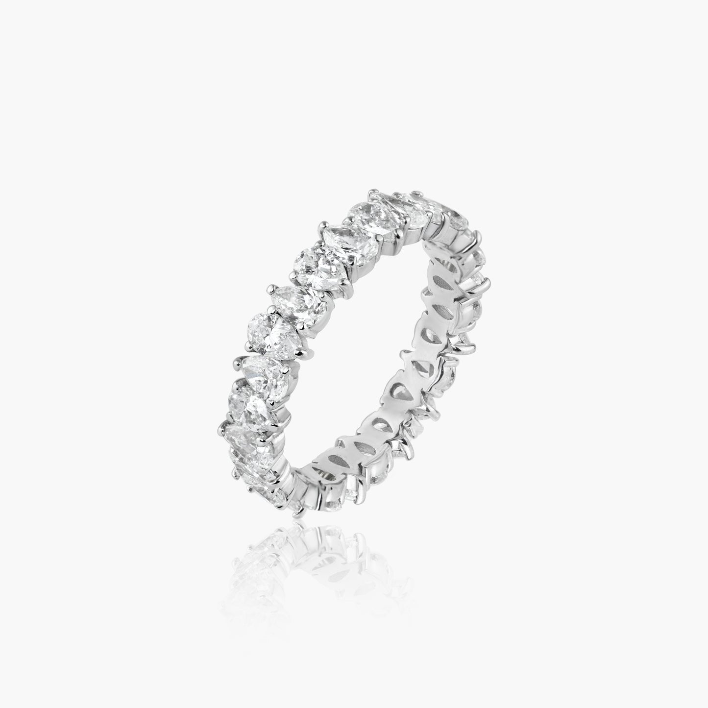 14K White Gold Pear Diamond Eternity Band - R60522107