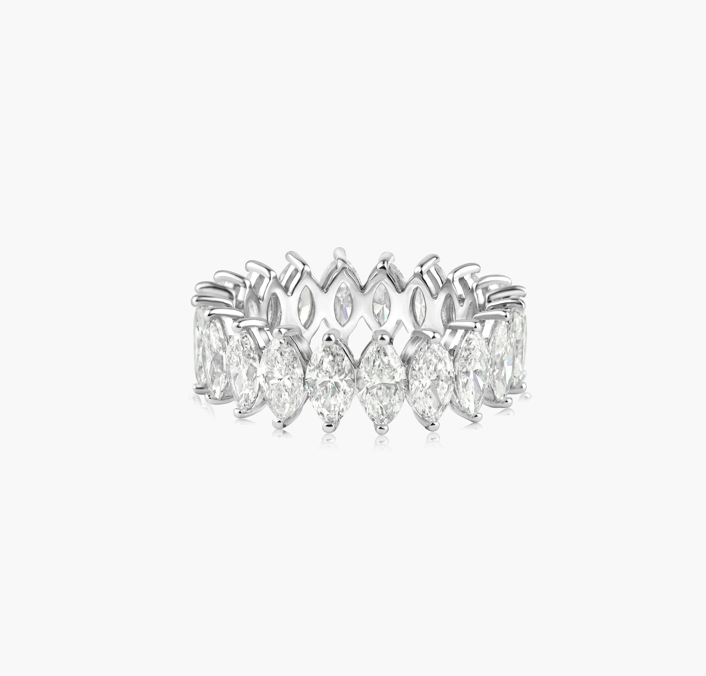 18K White Gold Marquise Diamond Eternity Band - R60522301