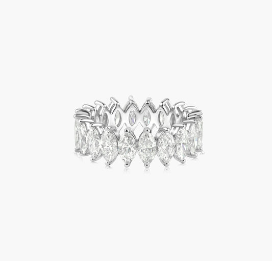 18K White Gold Marquise Diamond Eternity Band - R60522301