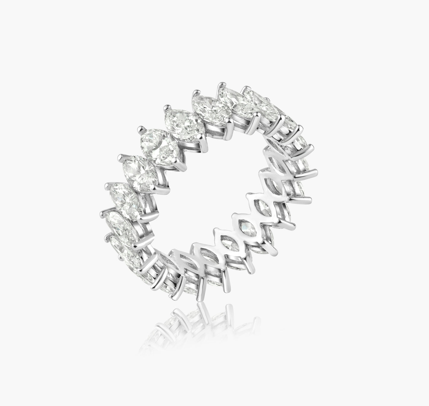 18K White Gold Marquise Diamond Eternity Band - R60522301