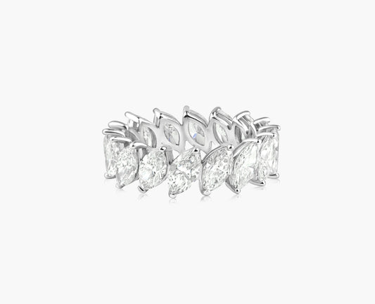 18K White Gold Marquise Diamond Eternity Band - R60522401