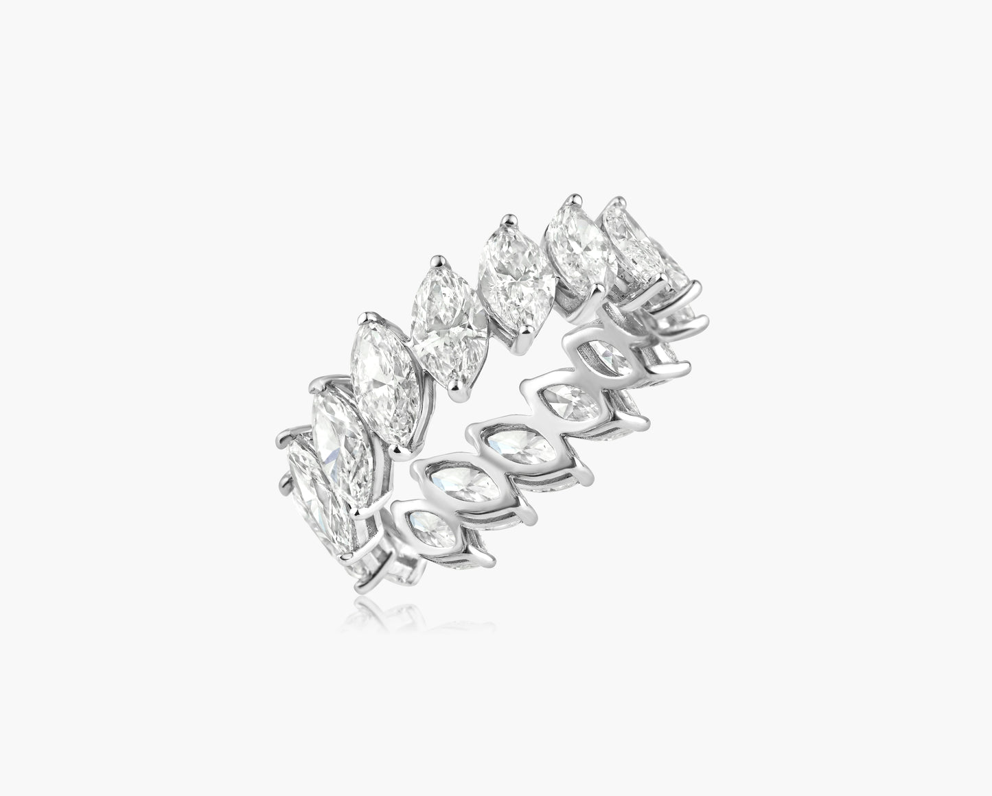 18K White Gold Marquise Diamond Eternity Band - R60522401