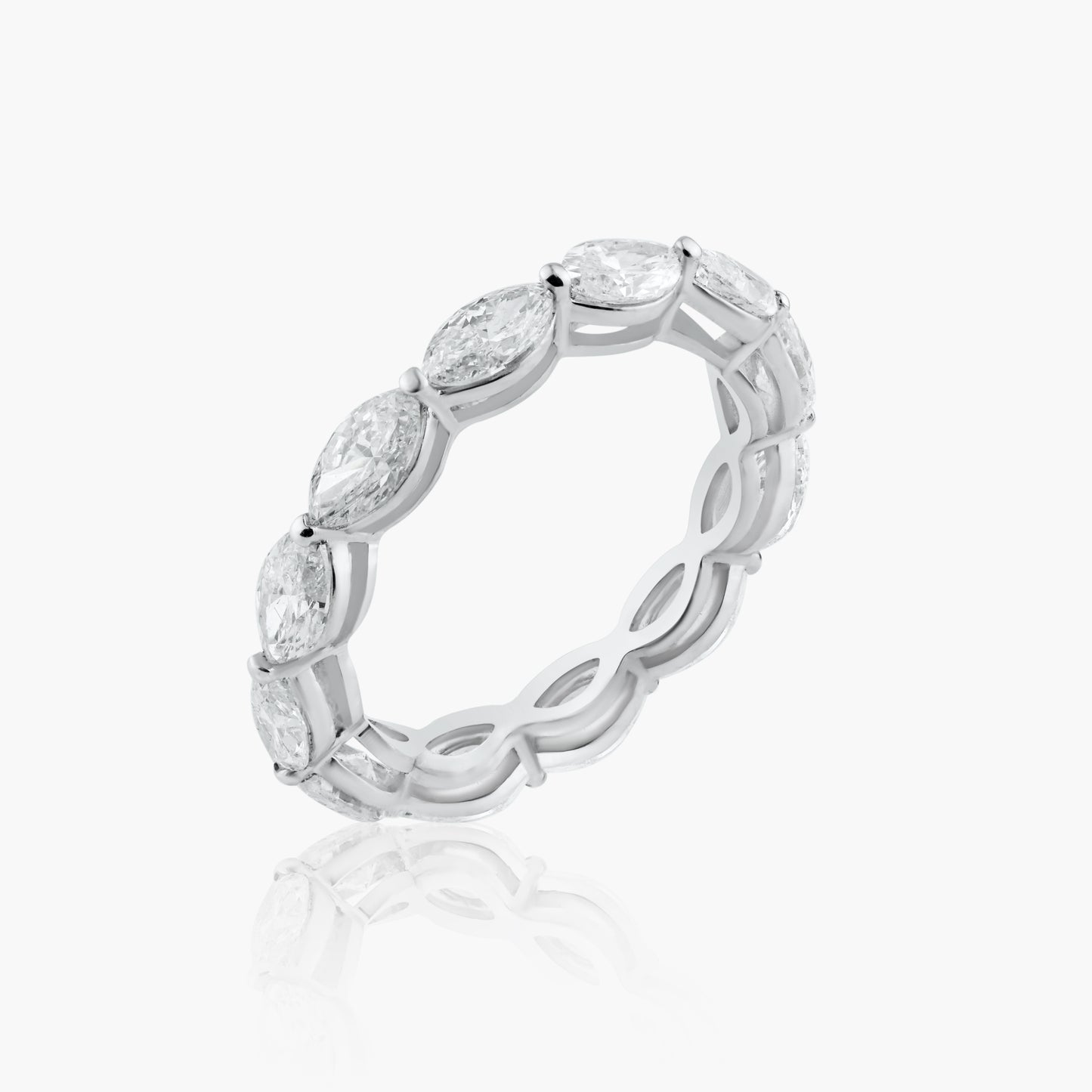 18K White Gold Marquise Diamond Eternity Band - R60522501