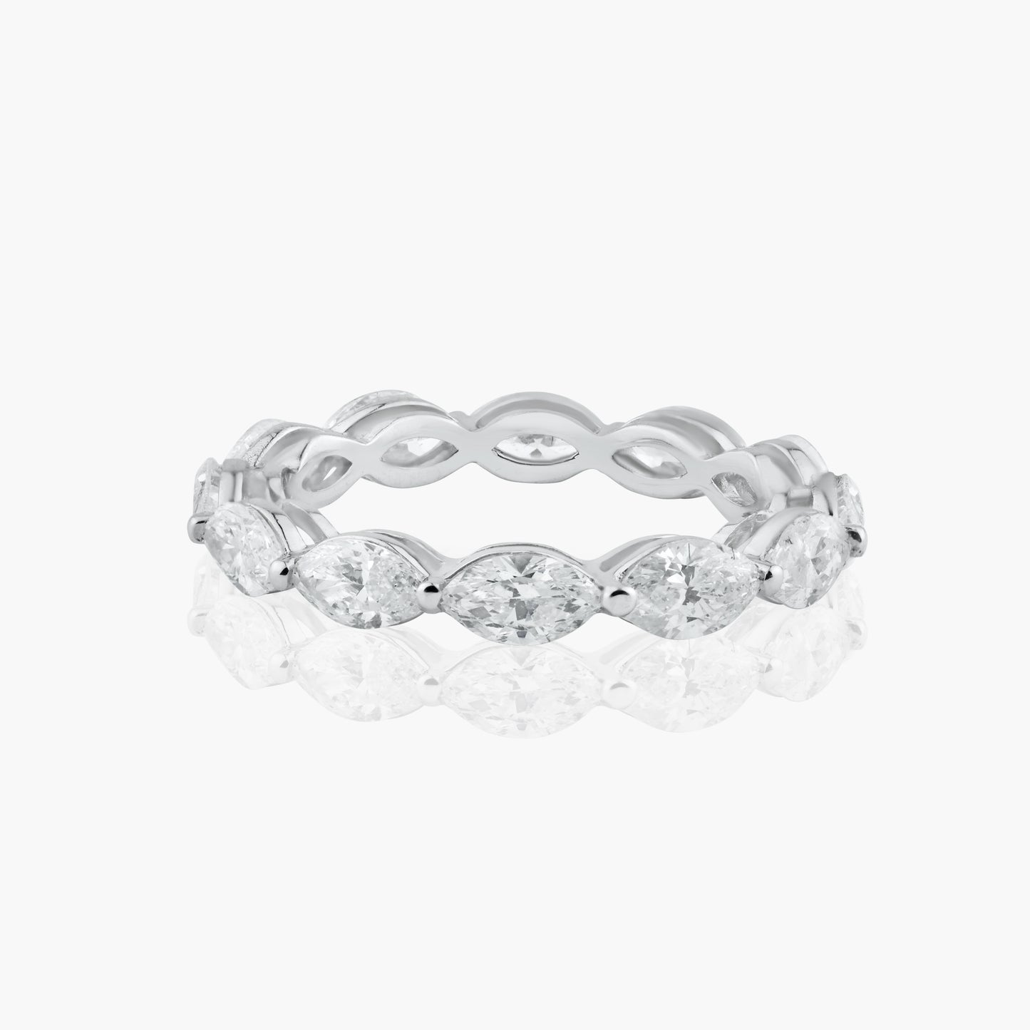 18K White Gold Marquise Diamond Eternity Band - R60522501